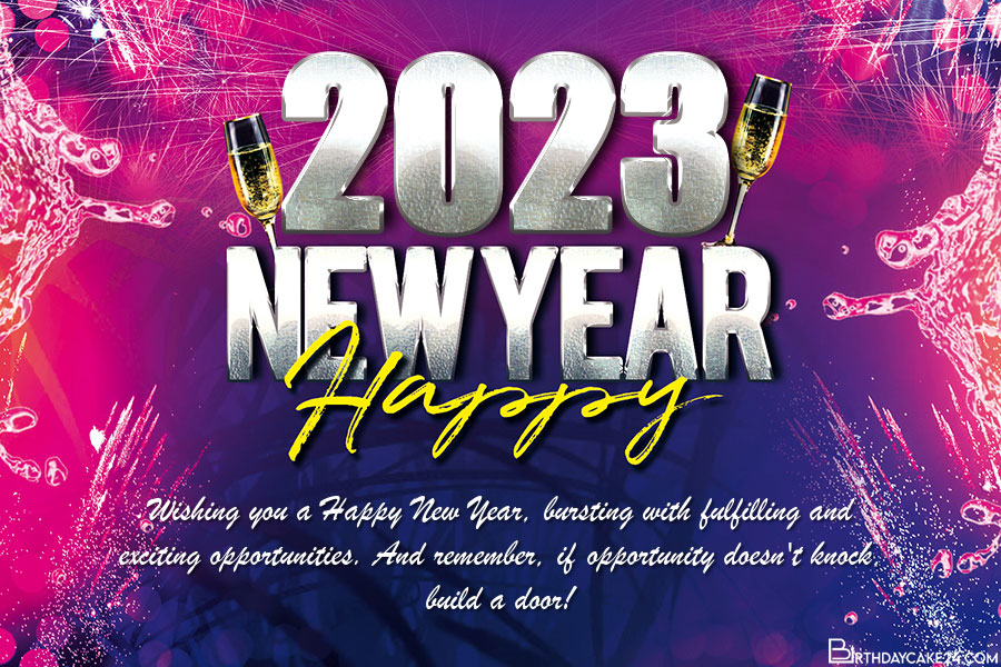 Happy New Year 2023 Wishes Card Maker Online