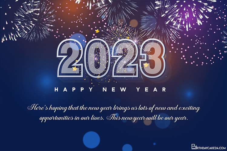 Fireworks Happy New Year 2023 Wishes Card Images Downloads