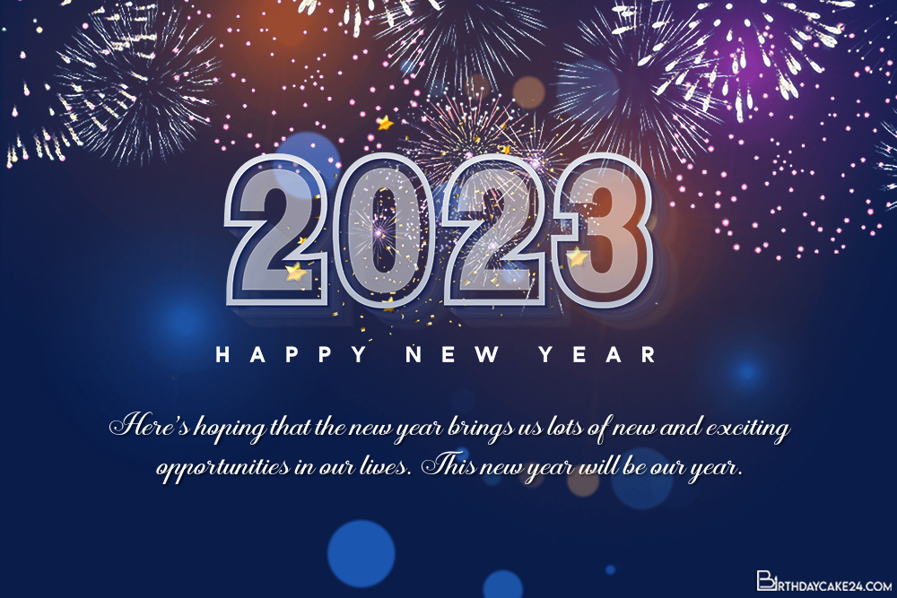 Fireworks Happy New Year 2023 Wishes Card Images Download