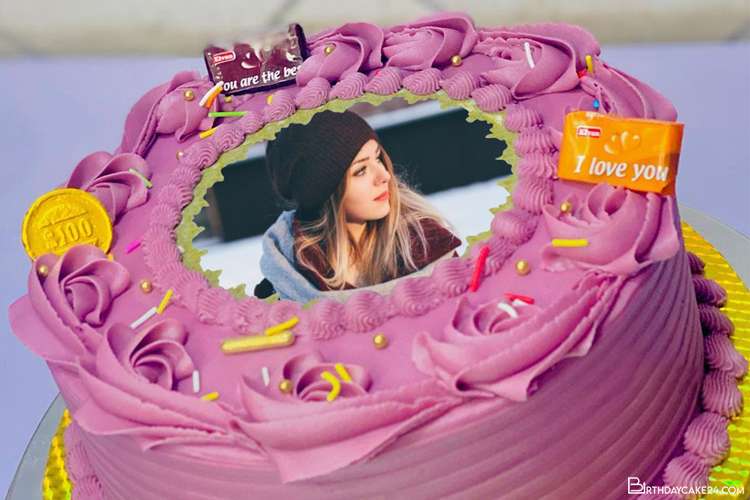 I Love You Candy Birthday Cake With Photo