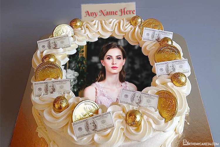 Happy Birthday Cake With Name And Photo Edit