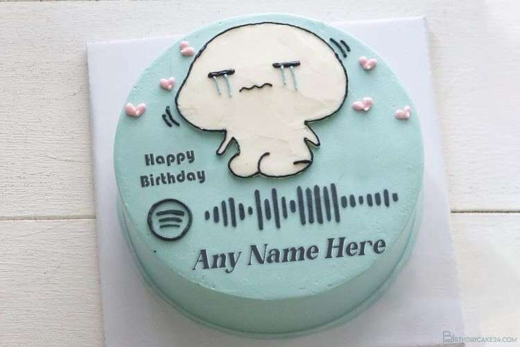 Lovely Sad Cry Birthday Cake With Name Edit
