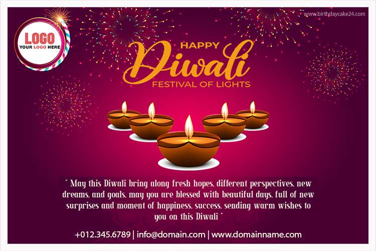 Corporate Diwali Wishes for Business With Fireworks