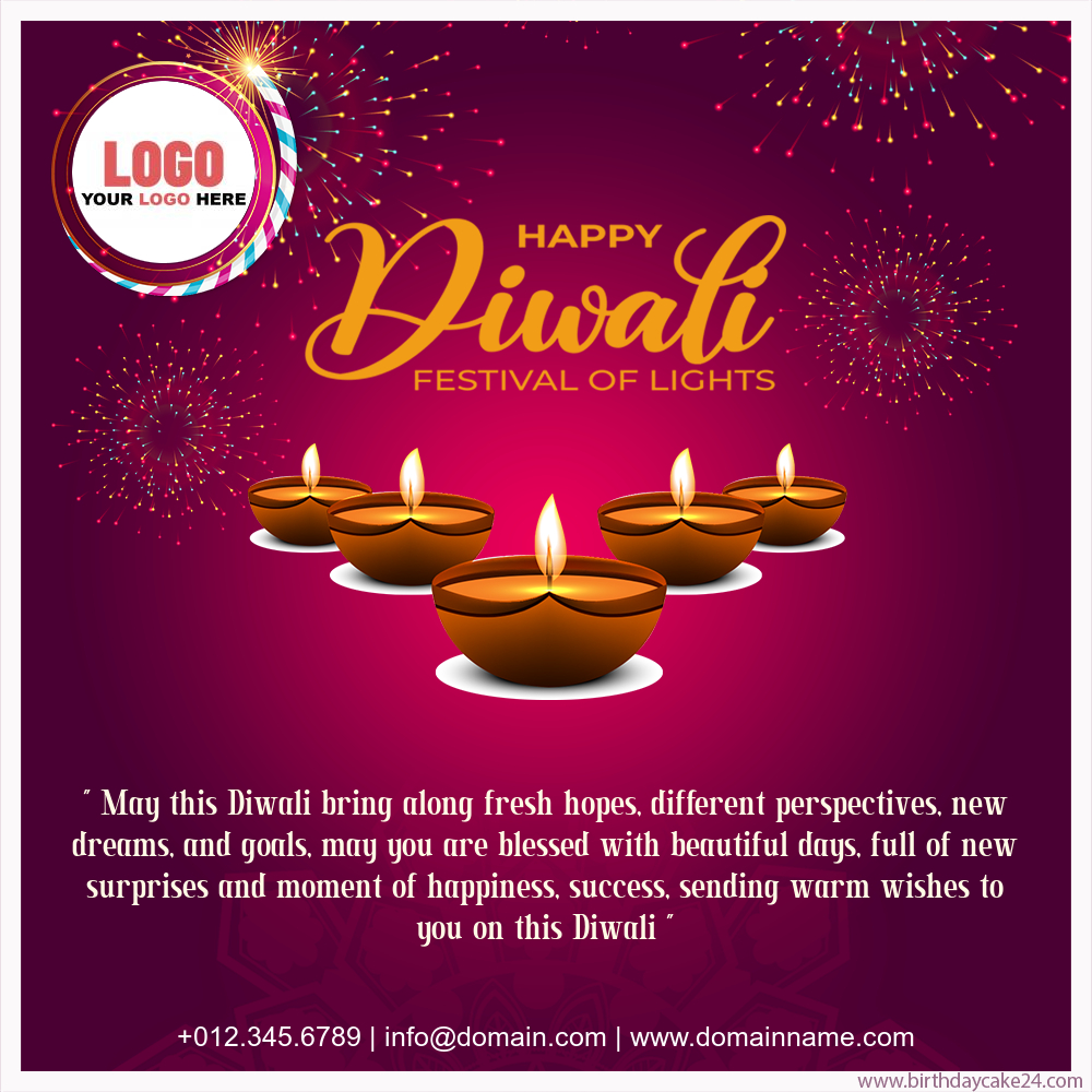 Corporate Diwali Wishes for Business With Fireworks