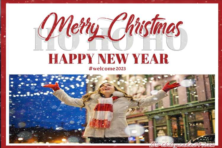 Christmas And New Year 2023 Photo Frame Online Editing