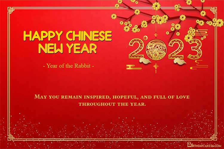 Wishes You Happy Chinese New Year 2023 Greeting Cards