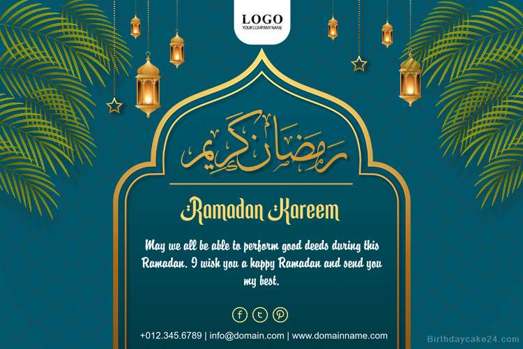 Customize Ramadan Mubarak 2023 Greeting Images for Business