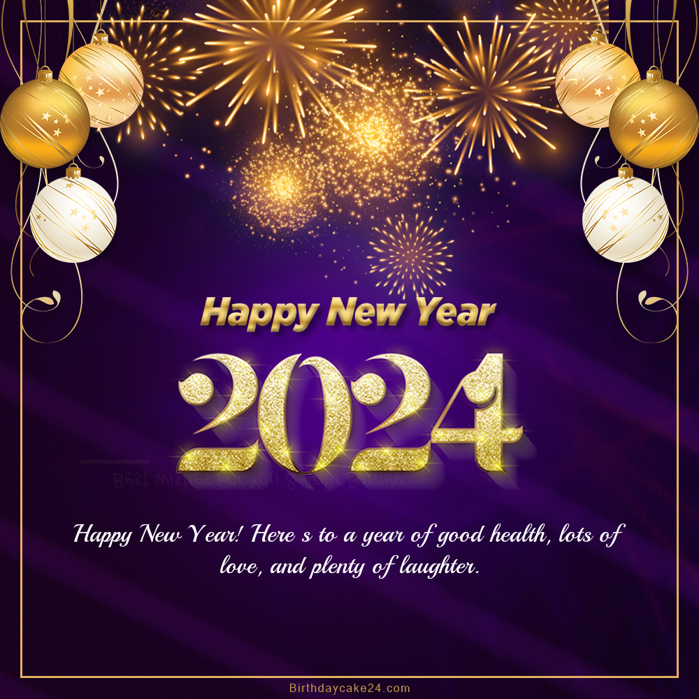 Year 2024 Gleda Mellicent   New Year Greeting Card 2024 Fireworks Dd4ad 