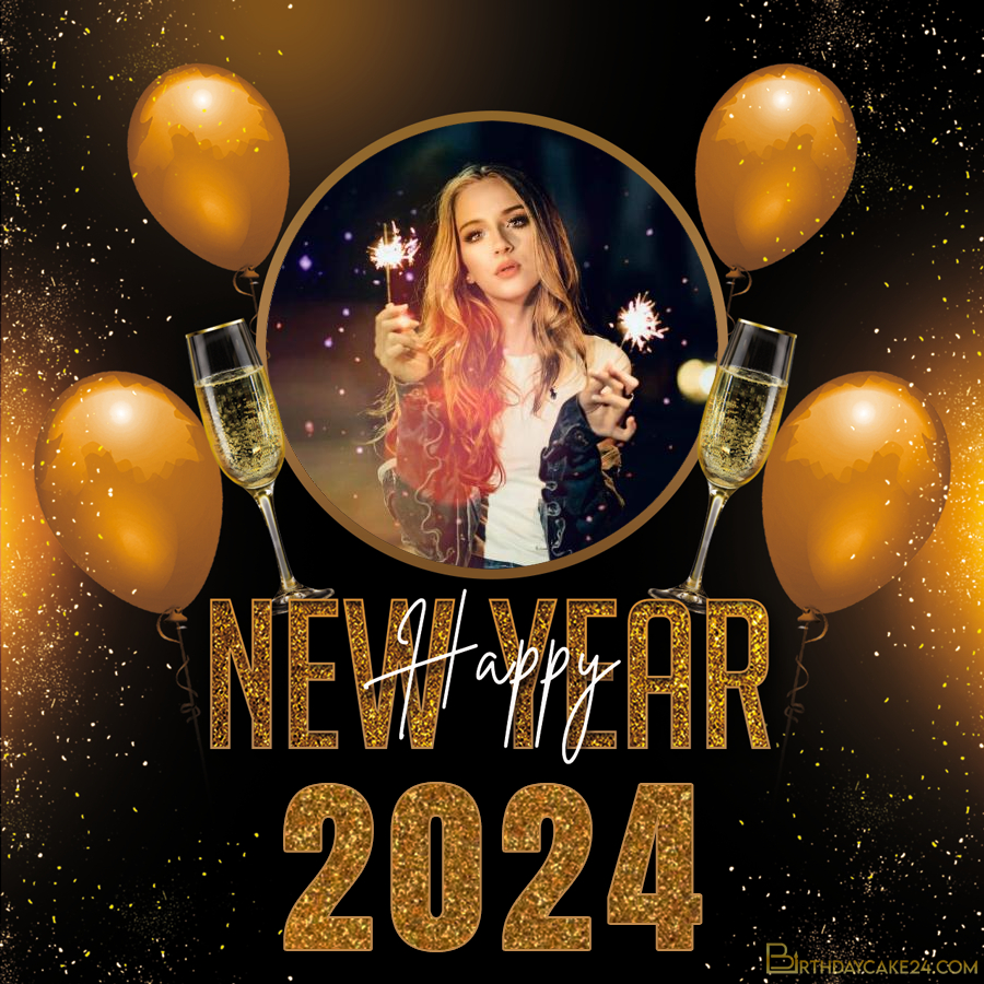Happy New Year 2024 Photo Frames D244f 