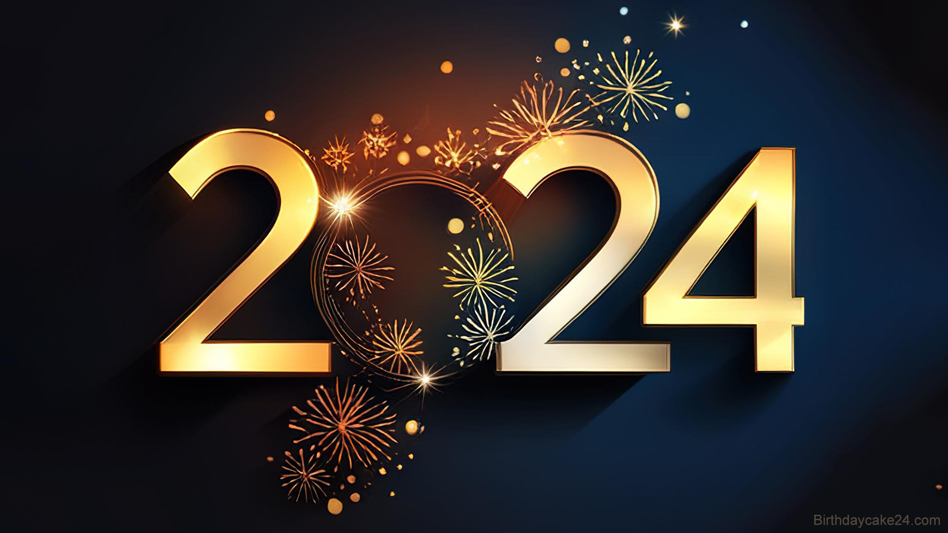Free Background Happy New Year 2024 Wallpaper HD for Desktop