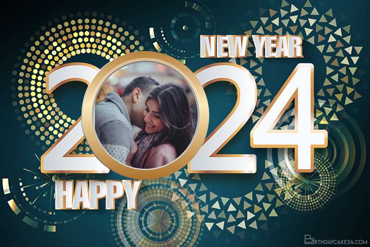 new year photo frame online editing 2024