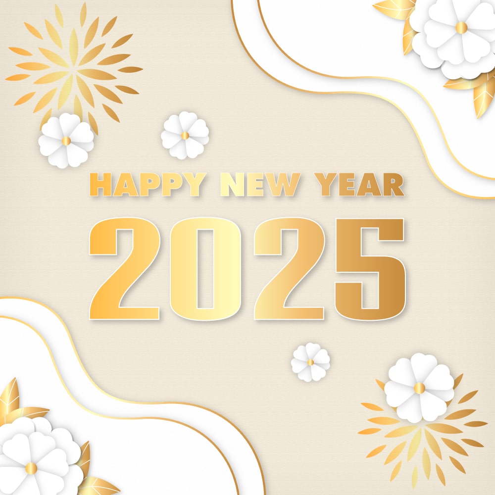 Happy New Year 2025 Party Invitations Cards