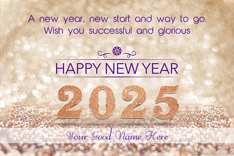 Happy New Year 2025 Cards With Name Edit