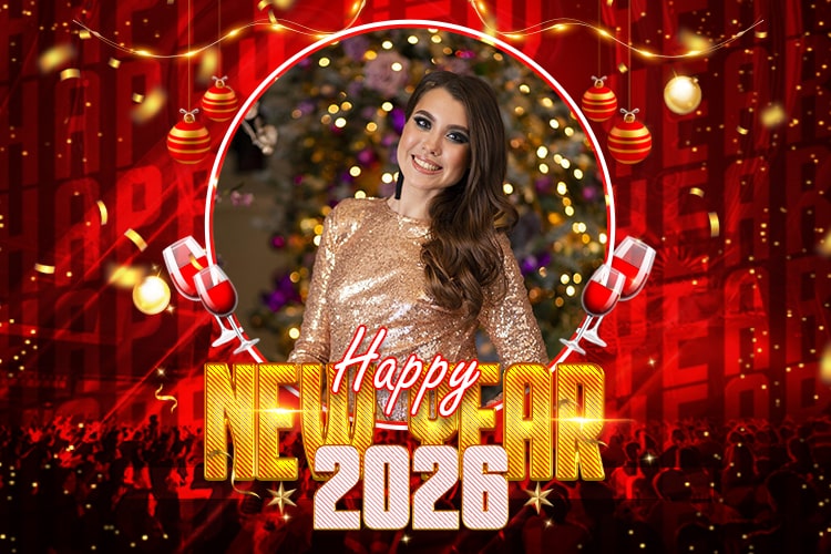 Happy New Year Photo Frame Online Editing 2026