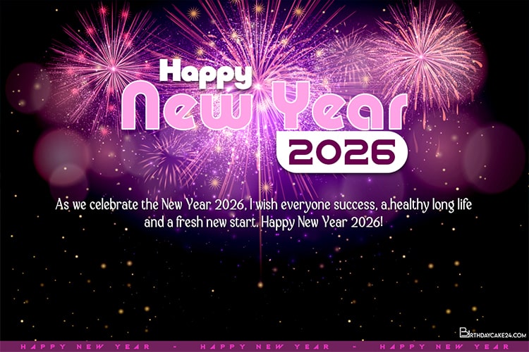 Fireworks Happy New Year 2026 Wishes Card Images Downloads
