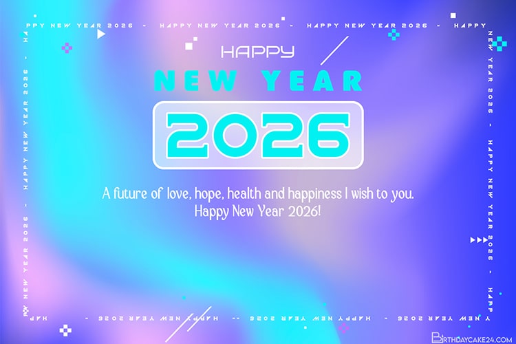Create And Download Your Own New Year 2026 Greeting Cards for Free