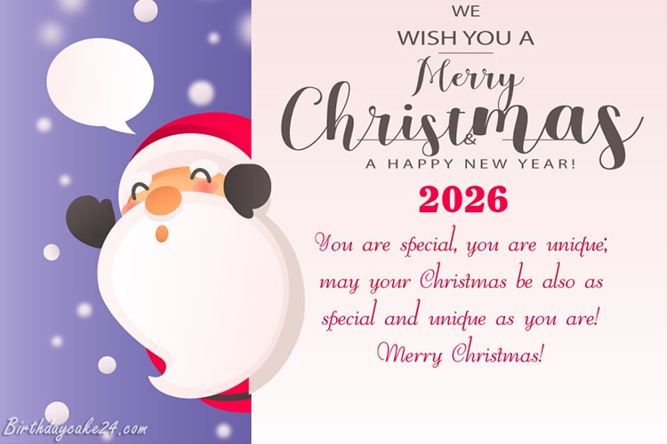 Christmas And New Year Wishes Card for 2026