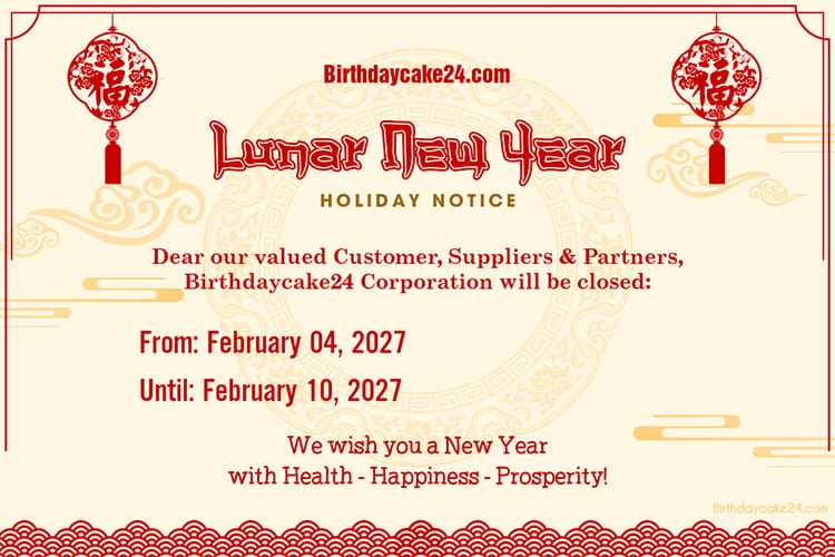 Make Lunar New Year Holiday Notice 2027 Online Free